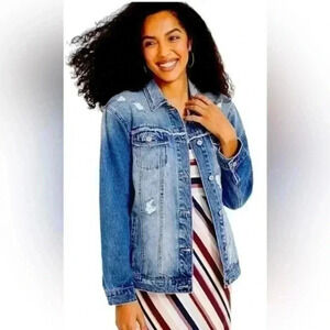 Kancan Boyfriend Denim Jean Jacket NWT Women’s Size small